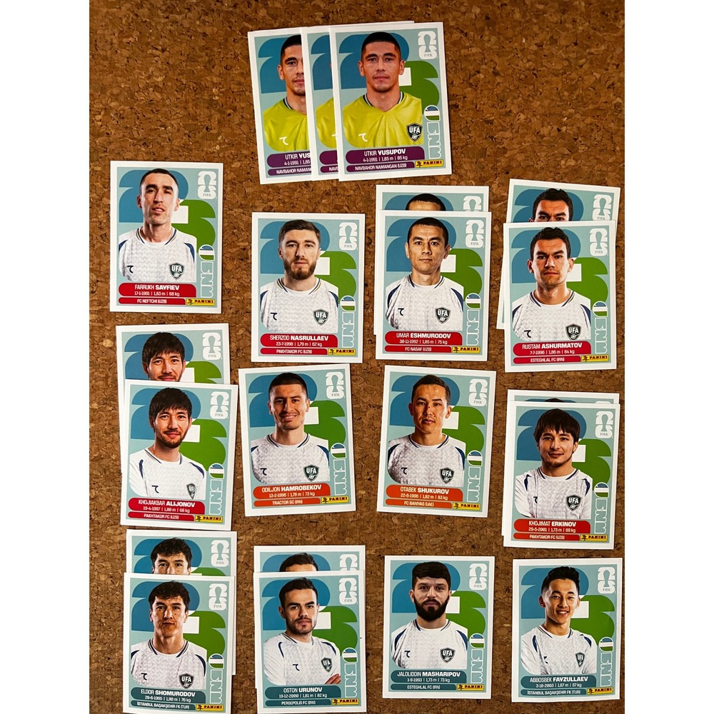 Panini FIFA World Cup 2026 Uzbekistan Sticker Lot Official Licensed Product